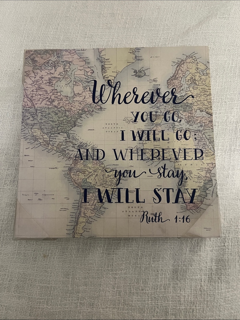 Sheffield Home Map-Themed Wall Art with Ruth 1:16 Bible Verse